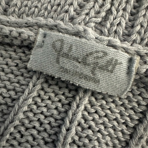 John Galt Light Blue Crystal Knit Zipper-Front Sweater Hoodie, One Size - Picture 7 of 10